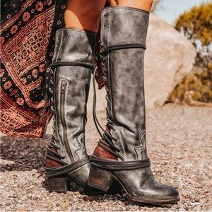 Freebird The Coal Tall Lace Up Boots, Size 9